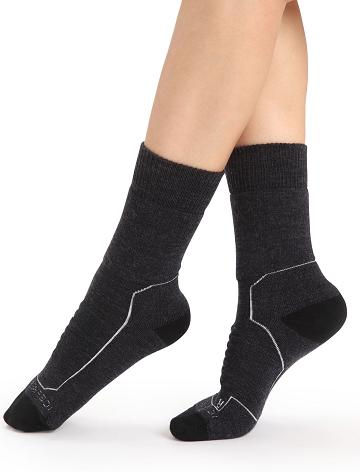 Jet Heather Icebreaker Merino Hike+ Heavy Crew Women's Socks | AU 1450CTVE